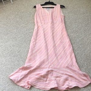 Pink striped LOFT dress